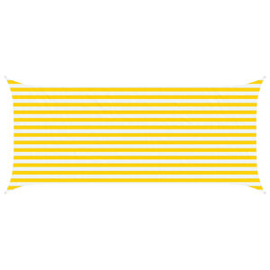 vidaXL Toldo Vela de Sombra Amarillo y blanco 4,5 x 2 m