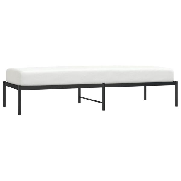 vidaXL Estructura de cama sin colchón metal negro 75x190 cm