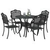 vidaXL Conjunto de Comedor de Jard&iacute;n 5 pcs Negro 90 x 90 x 75 cm