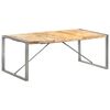 vidaXL Mesa de comedor madera maciza de mango rugosa 200x100x75 cm