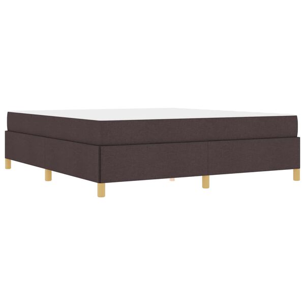 vidaXL Estructura de cama con colch&oacute;n Marr&oacute;n Oscuro 180 x 200 cm tela