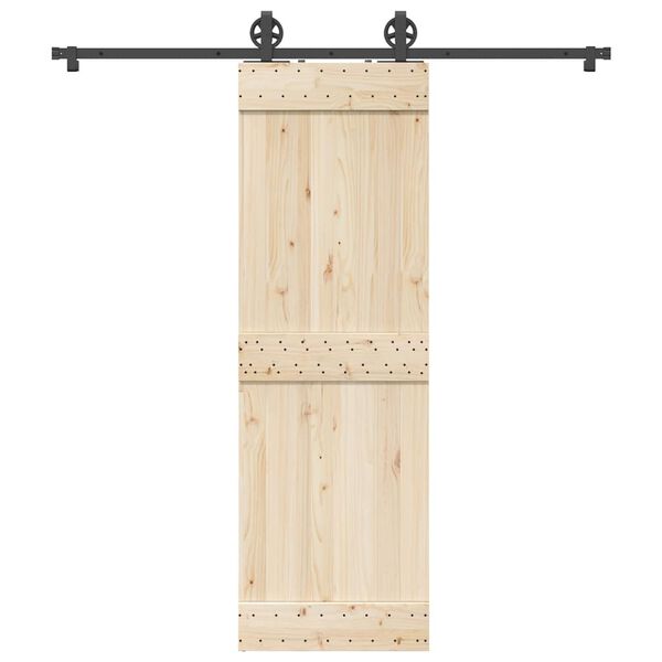 vidaXL Kit de herrajes para puertas correderas acero negro 200 cm
