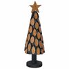 vidaXL &Aacute;rbol de Navidad con soporte Marr&oacute;n 61 cm Madera de teca maciza