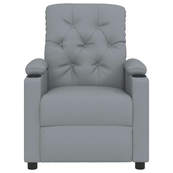 vidaXL Sill&oacute;n reclinable de tela gris claro