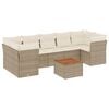 vidaXL Juego de sof&aacute;s de jard&iacute;n con cojines beige 8 pzas rat&aacute;n PE