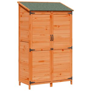 vidaXL Cobertizo de Jard&iacute;n con techo Marr&oacute;n 106,5 x 56 x 176 cm