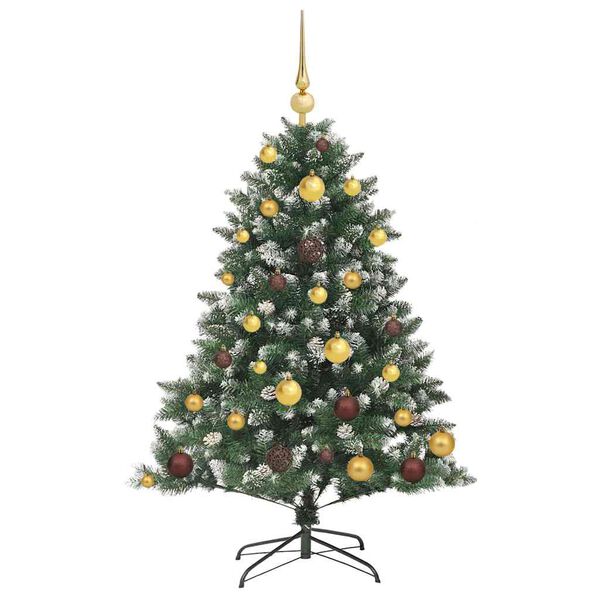 vidaXL Árbol de Navidad artificial Verde 120 cm PVC, Plástico y Acero