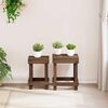 vidaXL Soporte de plantas 2 pcs Marr&oacute;n 70 x 11 x 27 cm Madera de Caoba