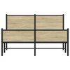 vidaXL Estructura de cama sin colch&oacute;n metal roble Sonoma 140x190 cm