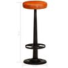 vidaXL Taburetes de cocina 2 unidades cuero aut&eacute;ntico