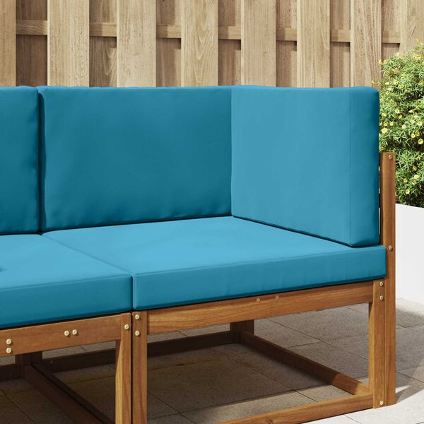 vidaXL Coj&iacute;n para sof&aacute; de exterior 3 pcs Azul Royal Poli&eacute;ster