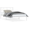 vidaXL Estructura cama sin colch&oacute;n con estribo metal blanco 107x203 cm
