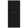 vidaXL Armario de madera contrachapada negro 90x52x200 cm