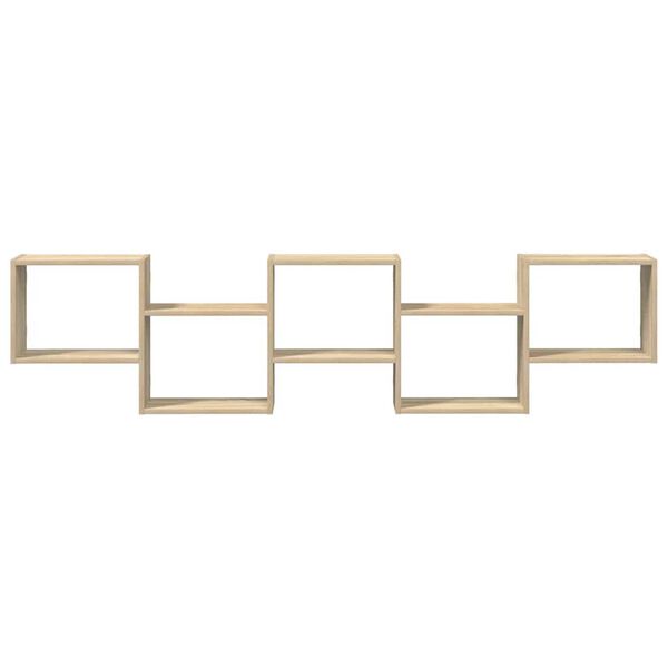 vidaXL Estante cubo de pared 5 compartimentos madera roble Sonoma