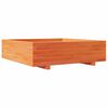 vidaXL Jardinera de madera maciza de pino marr&oacute;n cera 90x90x26,5 cm