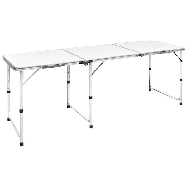 Mesita plegable de aluminio camping 180 x 60 cm