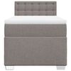 vidaXL Cama box spring con colch&oacute;n tela gris taupe 100x200 cm