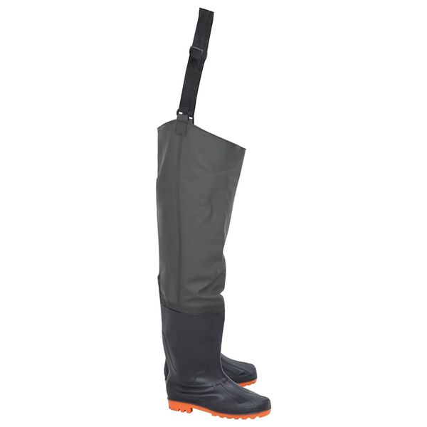 vidaXL Botas altas de agua de pesca verde oscuro talla 41