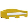 vidaXL Sof&aacute; cama nido con colch&oacute;n terciopelo amarillo 100x200 cm