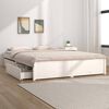vidaXL Estructura de cama con cajones blanco 200x200 cm