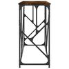 vidaXL Mesa consola madera de ingeniería roble ahumado 100x40x80 cm