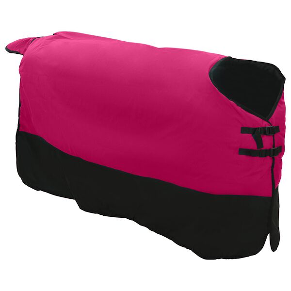 vidaXL Manta para Caballo Rosa y Negro 145 cm Poli&eacute;ster