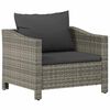 vidaXL Sill&oacute;n de jard&iacute;n con coj&iacute;n de rat&aacute;n sint&eacute;tico gris
