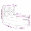 vidaXL Cama tipo Box Spring con colch&oacute;n Crema 90 x 200 cm tela