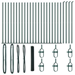 vidaXL Poste de Valla Verde