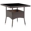 vidaXL Mesa de comedor de jard&iacute;n rat&aacute;n sint&eacute;tico marr&oacute;n