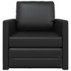 vidaXL Sof&aacute; Cama Plegable Negro 74 x 77 x 81 cm PVC
