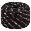 vidaXL Cuerda multiusos 20 mm 25 m Negro y rojo PP 2400 kg Carga m&aacute;x.