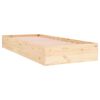 vidaXL Estructura cama individual sin colch&oacute;n madera maciza 75x190 cm
