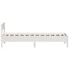 vidaXL Estructura de cama sin colch&oacute;n madera maciza blanca 90x190 cm