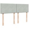 vidaXL Cama box spring con colch&oacute;n terciopelo gris claro 140x190 cm