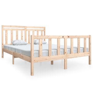 vidaXL Estructura de cama de madera maciza 150x200 cm