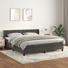 vidaXL Cama box spring con colch&oacute;n terciopelo gris oscuro 160x200 cm