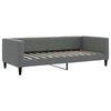 vidaXL Sof&aacute; cama sin colch&oacute;n tela gris oscuro 90x200 cm