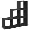 vidaXL Librer&iacute;a divisor 3 niveles madera ingenier&iacute;a negro 99x29x99 cm