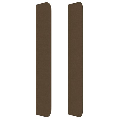 vidaXL Cama box spring con colchón tela marrón oscuro 100x200 cm