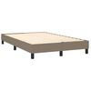 vidaXL Cama box spring con colch&oacute;n y LED tela gris taupe 120x190 cm