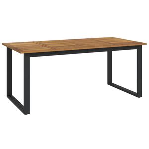 vidaXL Mesa de jard&iacute;n con patas en U madera maciza acacia 180x90x75 cm