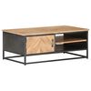 vidaXL Mesa de centro de madera maciza de acacia 90x50x35 cm