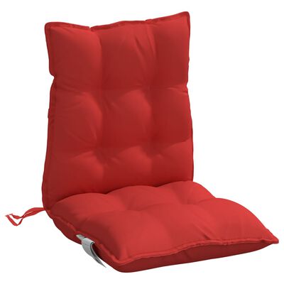 vidaXL Cojines para silla con respaldo bajo 2 uds tela Oxford rojo