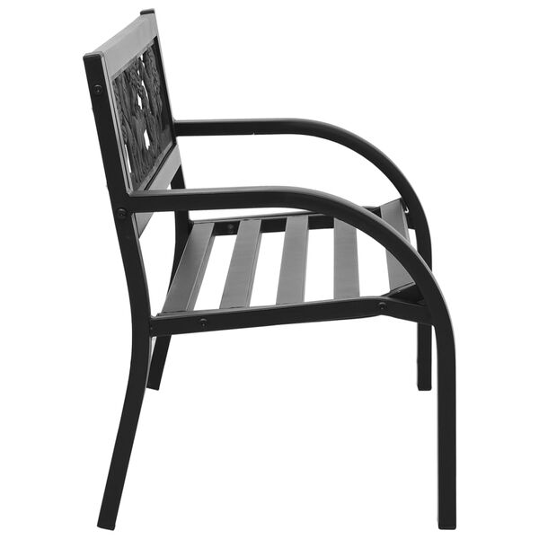 vidaXL Banco de jardín para niños de acero 86 cm