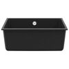 vidaXL Lavabo Negro 530 x 460 mm 80% Cuarzo y 20% Resina