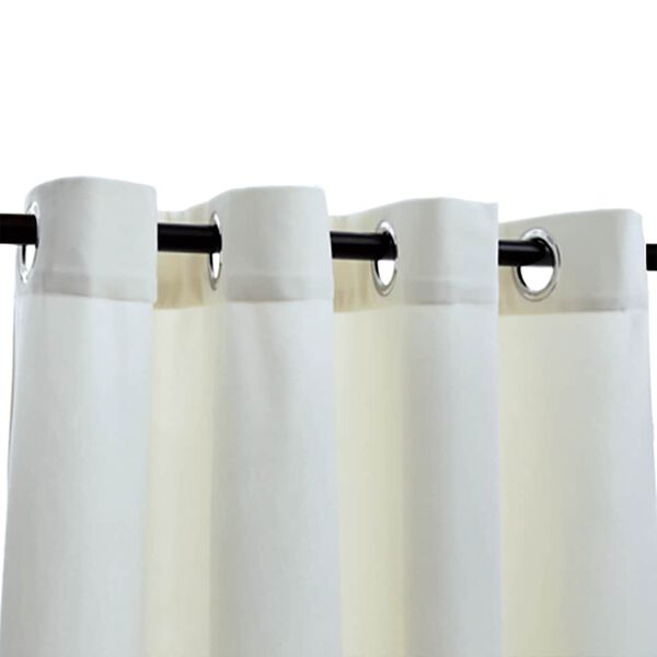 vidaXL Cortinas opacas con anillas 2 uds terciopelo crema 140x225 cm