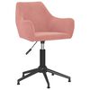 vidaXL Silla de comedor giratoria 6 uds terciopelo rosa