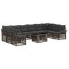vidaXL Conjunto de sof&aacute;s de jard&iacute;n 11 uds. Gris y Gris Oscuro