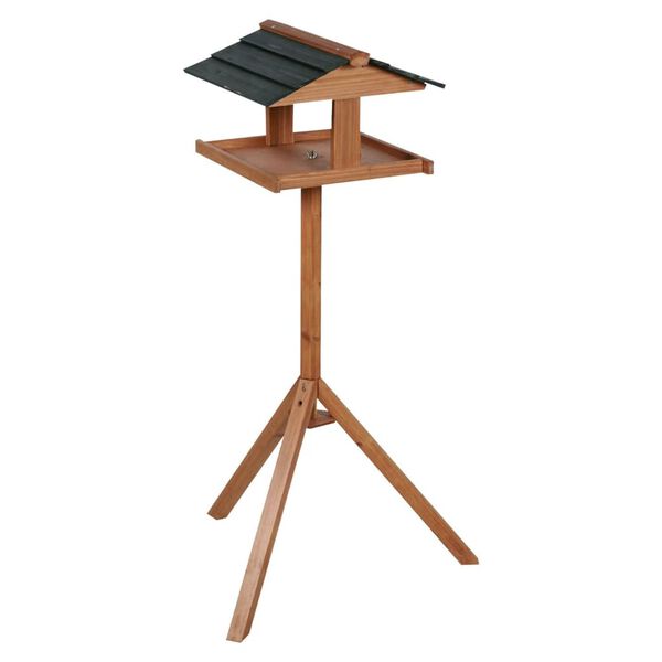 FLAMINGO Comedero p&aacute;jaros con soporte Reykjavik marr&oacute;n 42x40,5x119cm